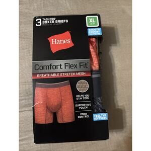 NEW Hanes Mens Tagless Boxer Briefs Regular Length 3 Pack Smooth Comfort Size XL